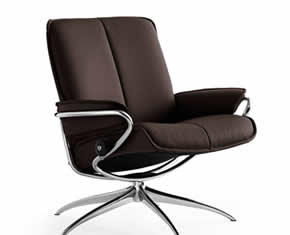 city low back stressless chair