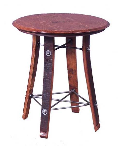 barrel top side table 2 day designs
