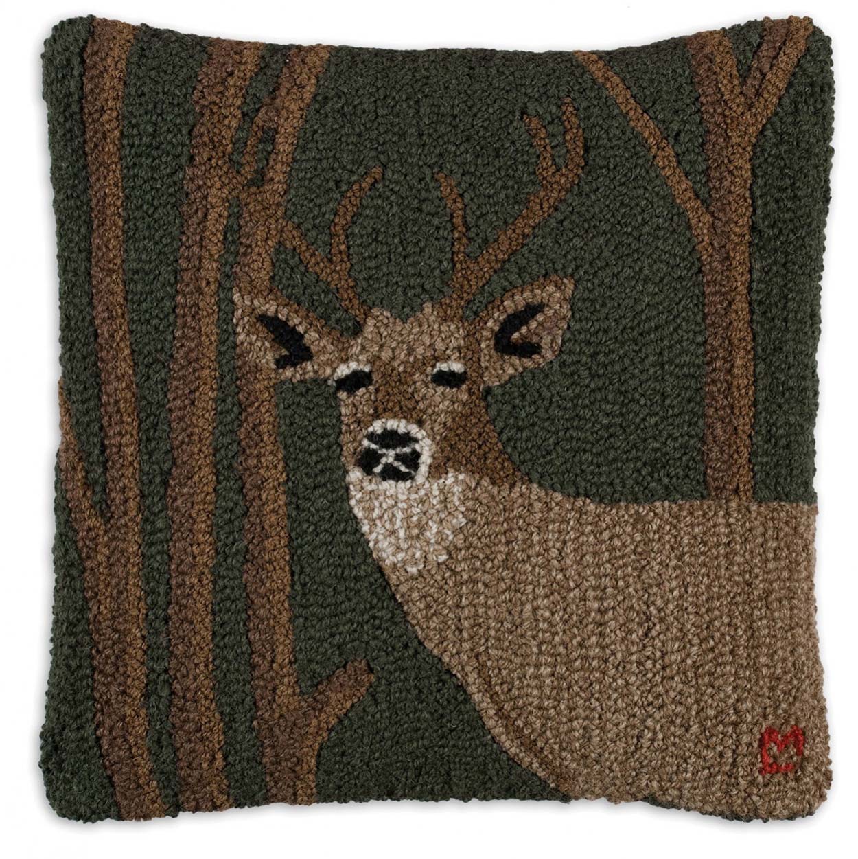 deer chander 4 corners throw pillow