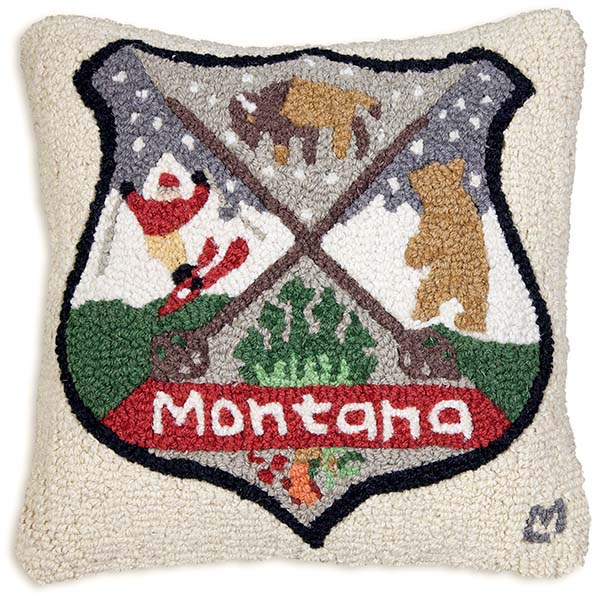 Montana ski patch chandler 4 corners throw pillow