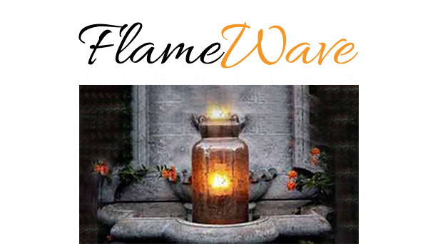 flame wave candles outdoors